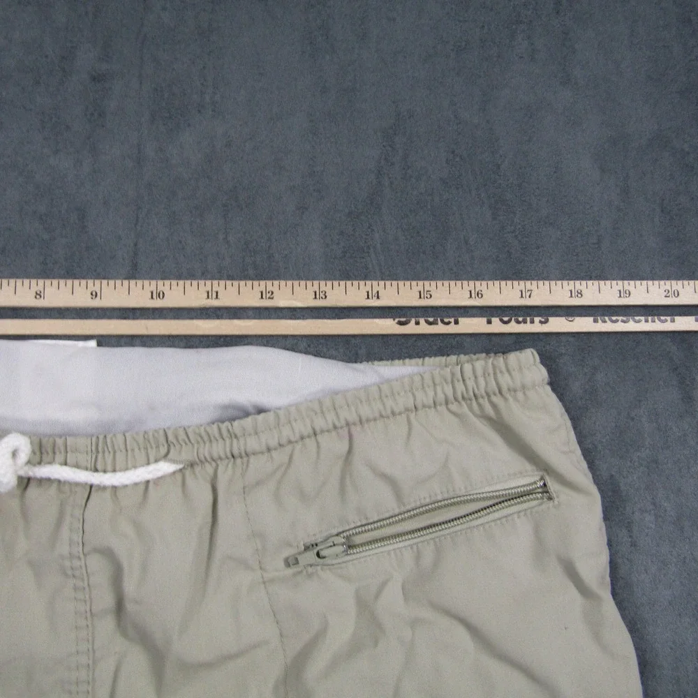 Catalina Swim Trunks Mens 36 Tan Vintage Retro Zip Pocket Board Shorts